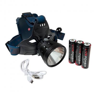 Фонарь налобный W644 (1LED P70, 3*18650)