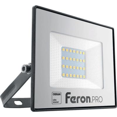 LED прожектор 30W, 6400K, IP65, 220V, черный, Feron.PRO LL-1000 /41539/