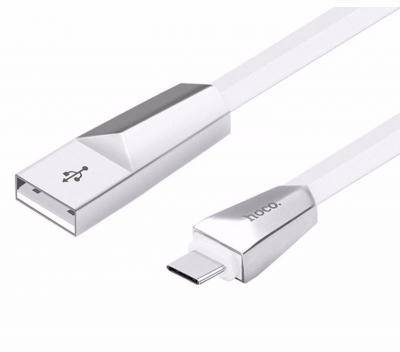 Кабель USB - Type C, 1,2м, HOCO X4 ZINC ALLOY, белый