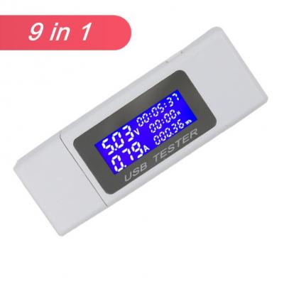 USB метр LED KWS, 9 in 1, QC2.0, QC3.0, /QC213/