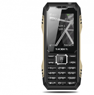 Мобильный телефон teXet TM-D424 защищенный IP54, черный