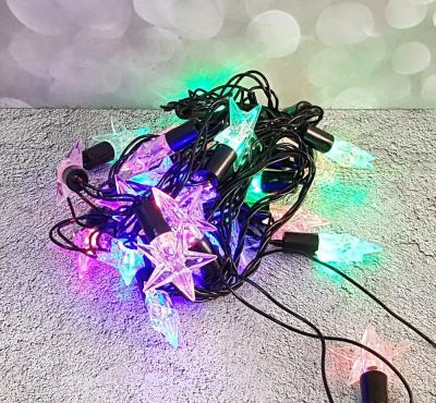 Гирлянда нитевая, 3м, 28LED, RGB, ЗВЕЗДА, Ч.П. LX-3-18
