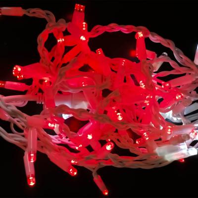 Гирлянда бахрома, уличная, 3,0м/0,3-0,5м, 80LED, красн., Б.П. LX-35