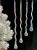 Игрушка ёлочная, НАБОР, 4шт прозрачных сосульки с перламутром 27,5/23,5/19/16,5см /14056/