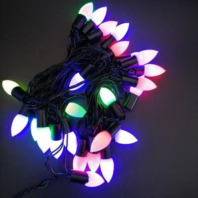Гирлянда нитевая, 3м, 28LED, RGB, СВЕЧА, Ч.П. LX-3-15