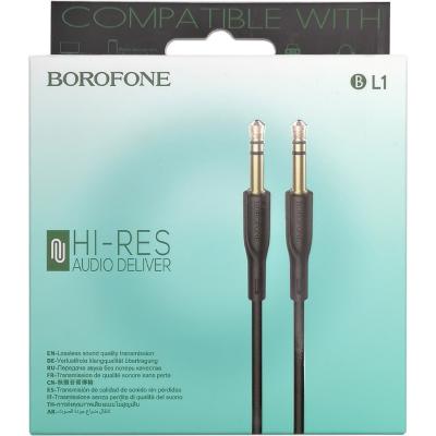 Jack 3,5mm - Jack 3,5mm 1,0м stereo BOROFONE BL1, черный