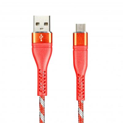 Кабель USB - micro USB, 1,0м, Smartbuy, CARBON CANDY, 2A, красный (iK-12CAC red)***