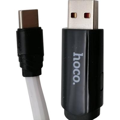 Кабель USB - Type C, 1,2м, HOCO U29 LED, белый