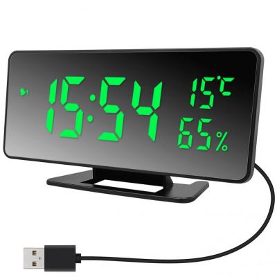 Часы VST888Y-4 зелен. цифры, USB (без блока)