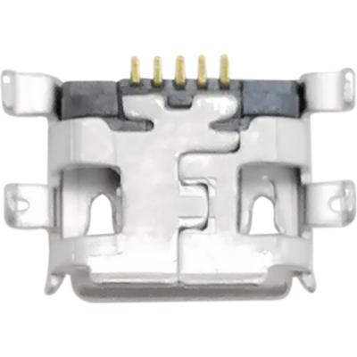 Гнездо  USB микро 5pin на плату, 4 выв. крепл.в стор. и загн, тип 9 (SINK 0.8 DIP FLAT 5P)