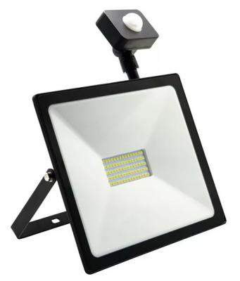 LED прожектор 50W, 6500K, IP65, 220V, датчик движения, черный (SBL-FLSen-50-65K)***