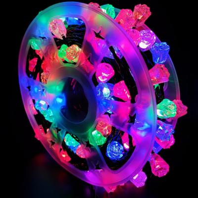 Гирлянда катушка, 35м, 150LED, Розы RGB, Ч.П. LX-368