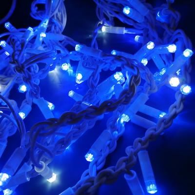 Гирлянда бахрома, уличная, 4,0м/0,3-0,5м, 80LED, син., Б.П. LX-34