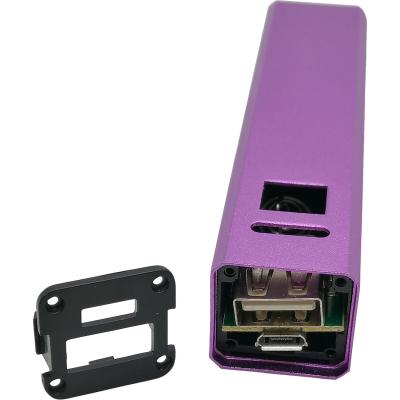 Корпус Power Bank для 1-го аккум. 18650, алюминий, фиолет /98848/