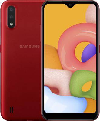 Смартфон Samsung Galaxy A01 SM-A015F/DS  2/16Gb, гранат