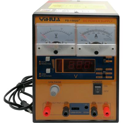 Блок питания лабораторный YH1502D+  0-15V  0-2A, Led