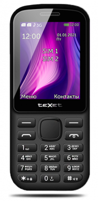 Мобильный телефон teXet TM-221 черный-красный***