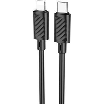 Кабель Type C - Lightning 8pin, 1,0м, HOCO X88 Gratified, 3.0А PD, ПВХ, черный