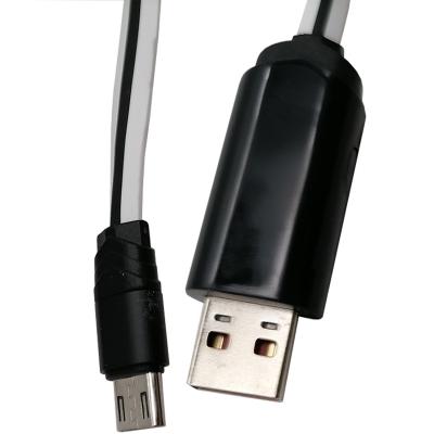 Кабель USB - micro USB, 1,2м, HOCO U29 LED, белый