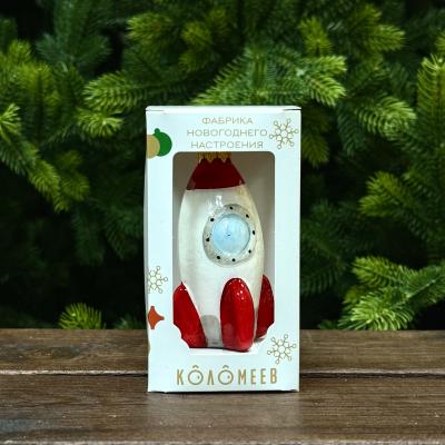 Игрушка ёлочная, 1шт. 10см. Космическая ракета /ФУ-775