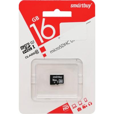 microSDHC Smartbuy 16GB Class 10 UHS-I (SB16GBSDCL10-00)