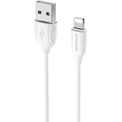 Кабель USB - Lightning 8pin, 1,0м, BOROFONE BX19 Benefit, белый