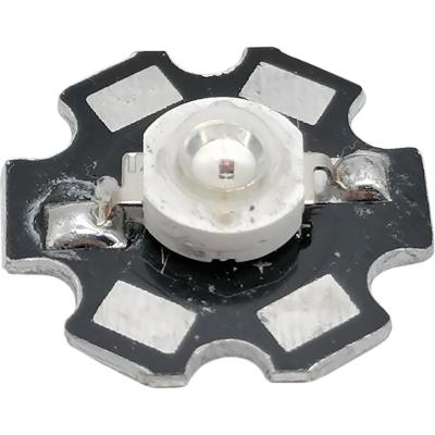 Светодиод 1W красный (Uпит=3,2-3,4V) на радиаторе