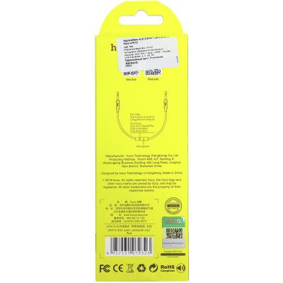 Jack 3,5mm - Jack 3,5mm 1,0м stereo HOCO UPA12 Series (with Mic), красный