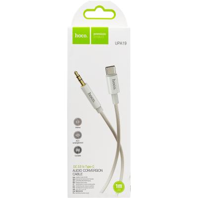 Jack 3,5mm - TYPE-C 1,0м, HOCO UPA19, серебро