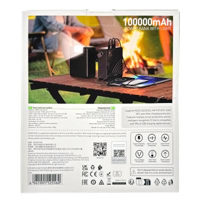 Портативный аккумулятор 100000 мАч, BOROFONE BJ85, 4xUSB+1xUSB-C, черный