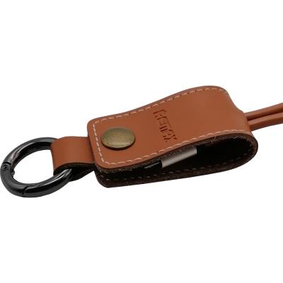 Кабель USB - micro USB, Remax West field RC-034m, брелок, коричневый