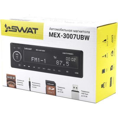 Автомагнитола SWAT MEX-3007 UBW, 4*50, MP3, USB, SD