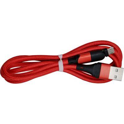 Кабель USB - micro USB, 1,2м, HOCO U100 Orbit, красный
