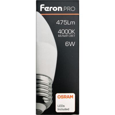 LED лампа C37/06W/4000/E27, Feron.PRO /38051/***