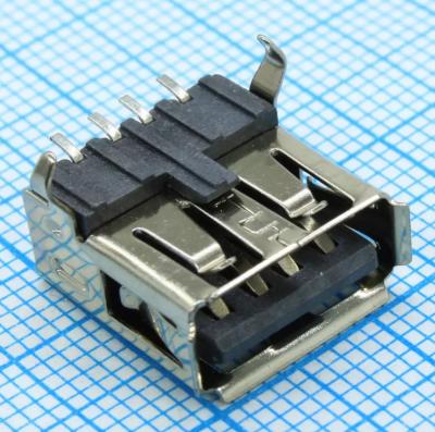 Гнездо USB-A на плату монтаж в отверстие L-KLS1-181C-B
