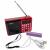 Радио Perfeo PALM, FM 87.5-108МГц, питание USB или 18650, красный