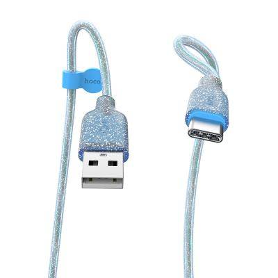 Кабель USB - micro USB, 1,2м, HOCO U73 Star galaxy, синий