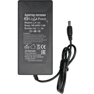 Блок питания импульсный 18,0V, 3,0A (5.5*2.5), LP55