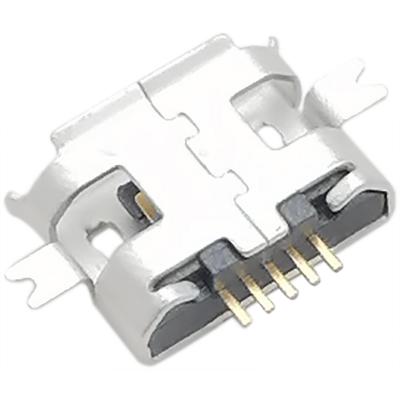 Гнездо  USB микро 5pin на плату, 2 выв. крепл.в сторону, тип 1 (1.0 SMT 5P)