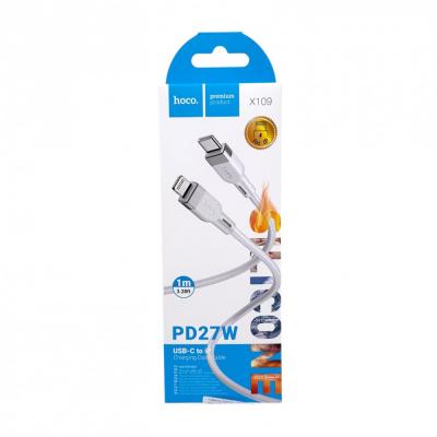 Кабель Type C - Lightning 8pin, 1,0м, HOCO X109 Energy, PD 27W, силикон, белый