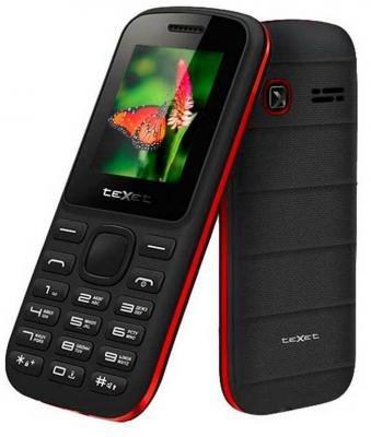 Мобильный телефон teXet TM-130 черный-красный**