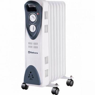 Масляный радиатор SAKURA SA-0327WG (7) 1500Вт белый/серый