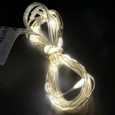 Гирлянда проволочная, 1,9м, 20LED, т.бел. роса, 3*AA, Luca String Light /87407/
