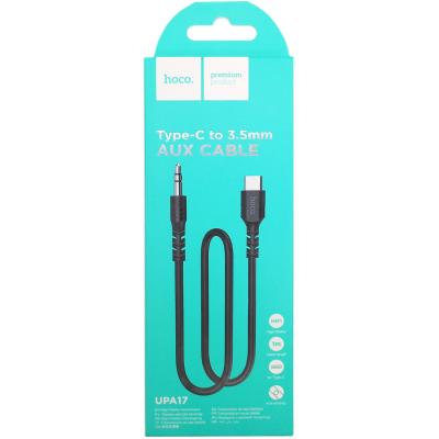 Jack 3,5mm - TYPE-C 1,0м, HOCO UPA17, черный