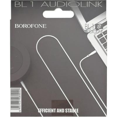 Jack 3,5mm - Jack 3,5mm 1,0м stereo BOROFONE BL1, белый