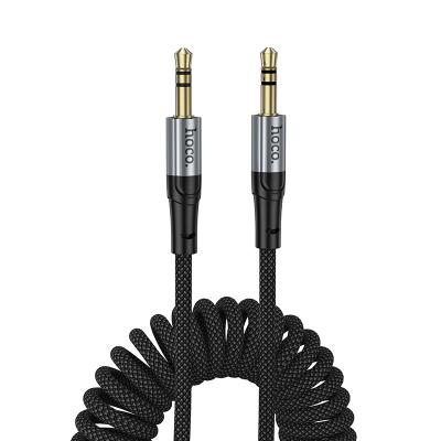 Jack 3,5mm - Jack 3,5mm 1,5м stereo HOCO UPA33, витой, черный