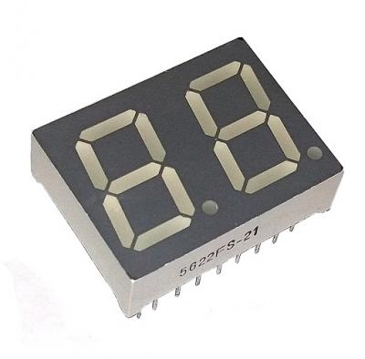 LED индикатор FYD-5622 FS-21, красный, 7сегментов, 2 разряда, 25*19мм