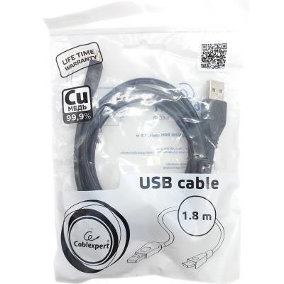 Кабель USB 2.0 Pro Cablexpert CCP-USB2-AM5P-6, AM/miniBM 5P, 1.8м, экран
