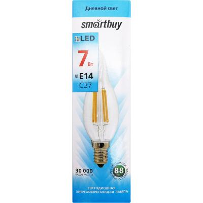 LED лампа FIL Свеча на ветру C37FCan/7W/4000/E14, Smartbuy***