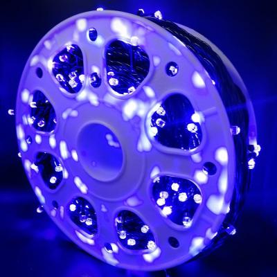 Гирлянда катушка, 100м, 480LED, 8mm, граненый, син. LX-239